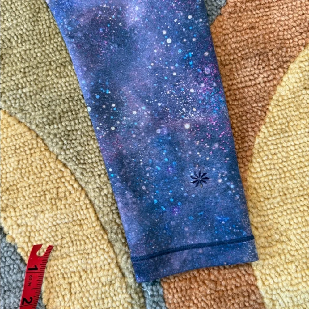 Athleta Girl Printed Chit Chat Capri Leggings Galaxy Pattern Girls Kids Size S/7